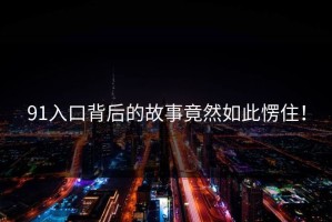 91入口背后的故事竟然如此愣住！