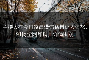 主持人在今日凌晨遭遇猛料让人愤怒，91网全网炸锅，详情围观