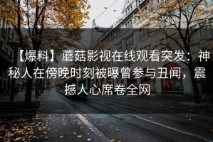 【爆料】蘑菇影视在线观看突发：神秘人在傍晚时刻被曝曾参与丑闻，震撼人心席卷全网