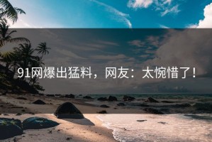 91网爆出猛料，网友：太惋惜了！