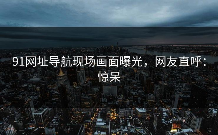 91网址导航现场画面曝光，网友直呼：惊呆