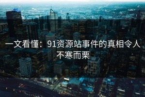 一文看懂：91资源站事件的真相令人不寒而栗