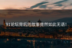 91论坛背后的故事竟然如此无语！